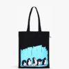 Penguin Love Zipper Canvas Tote Bag Online