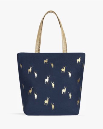 Magnificent Reindeer Black Tote Bag For Girls Online