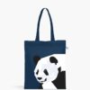 Giant Panda Zipper Canvas Tote Bag Online