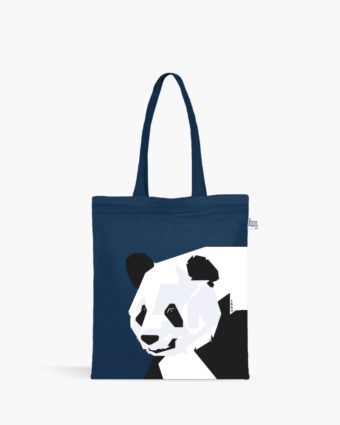 Giant Panda Zipper Canvas Tote Bag Online