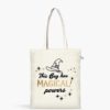 Magical Powers White Canvas Zipper Tote Bag Online