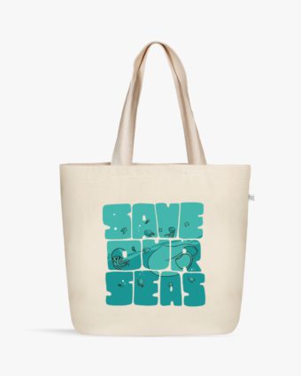 Save Our Seas Large Zipper Canvas Tote Bag Online